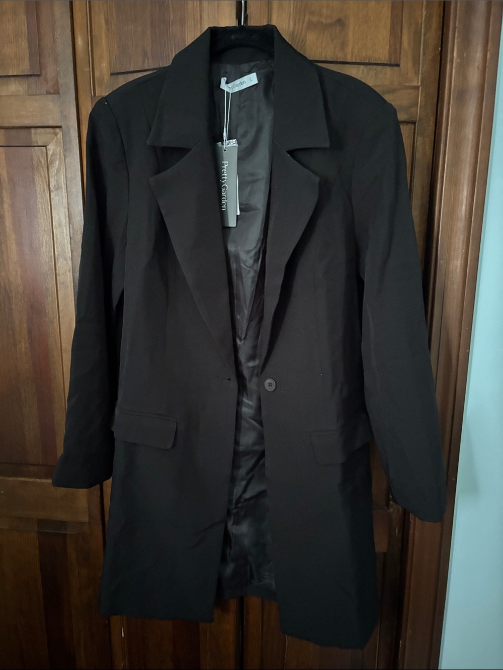 Black Single-Button Blazer Coat NWT
